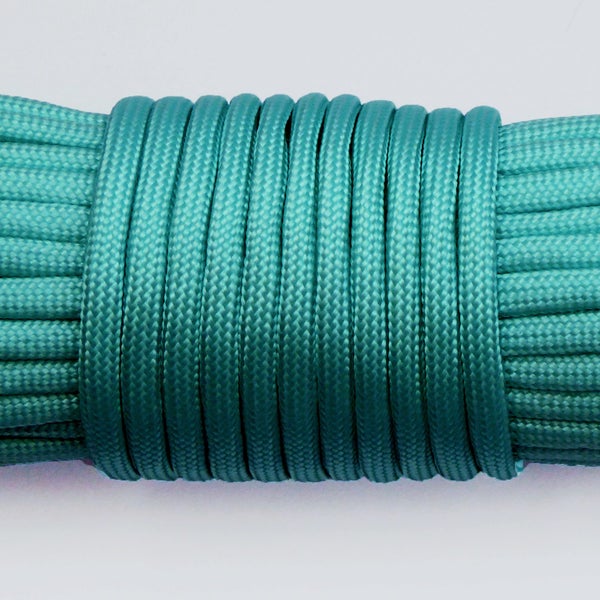 Paracord Rope 15m/50ft Turquoise blue/green Carousel 1