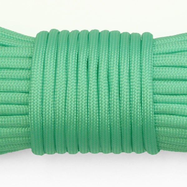 Paracord Rope 15m/50ft 4mm Mint Carousel 1