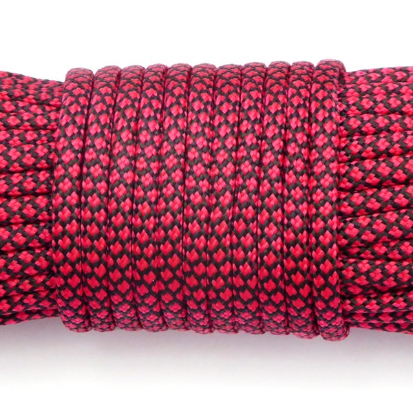 Paracord Rope 15m/50ft Red Diamond Carousel 1