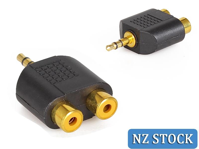 3.5mm Male to 2 RCA Female Audio Adapter Carousel 2