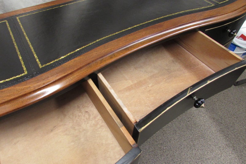 French Inspired Ebonised Writing Desk Carousel 18