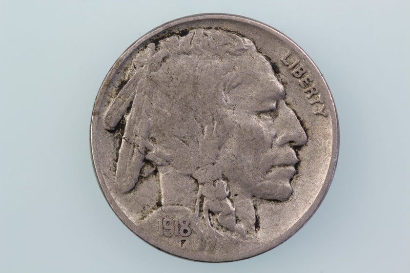 USA BUFFALO NICKEL COIN 1918S KM 134 VERY FINE Carousel 1