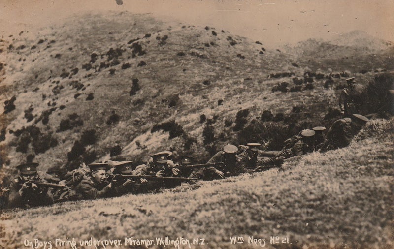 WELLINGTON MIRAMAR OUR BOYS FIRING UNDER COVER REAL PHOTO PC - 1/2 PRICE SALE Carousel 1