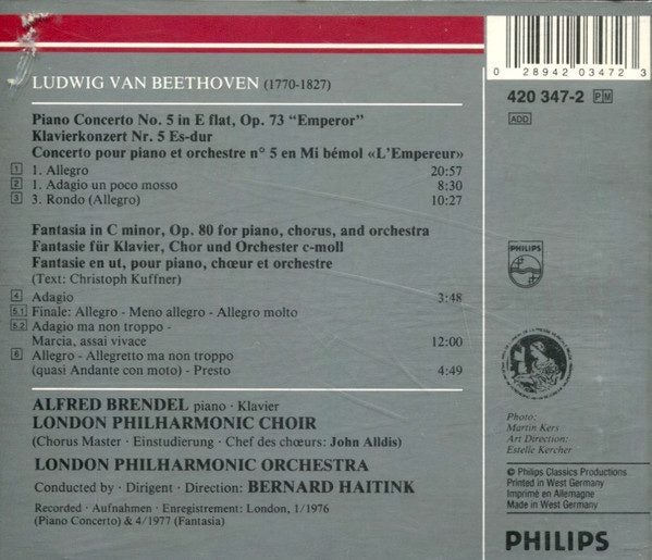 Beethoven, Alfred Brendel, Haitink – "Emperor" Concerto Nr. 5 / "Choral" Fantasy Carousel 2
