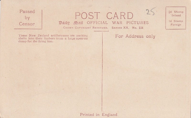 ANZACS IN FRANCE NEW ZEALANDERS LOADING AMMUNITION POSTCARD - 1/2 PRICE SALE Carousel 2