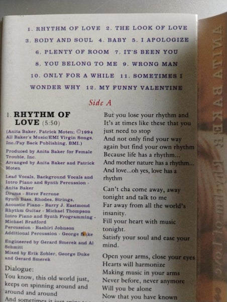 Anita Baker 'Rhythm of Love ' Carousel 2