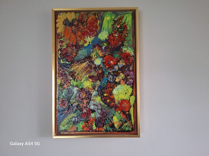 ORIGINALTextured flowers in OILS Carousel 1