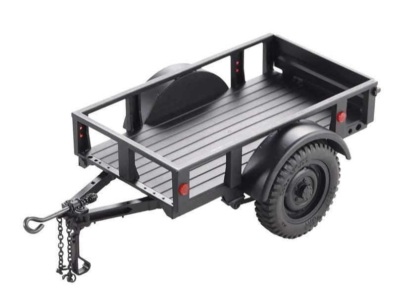Fms FCX18 1/12 and 1/18 UTILITY TRAILER C BLACK C3311 Carousel 1