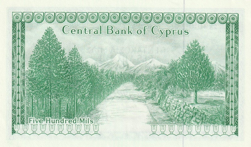 CYPRUS 500 MILS BANKNOTE 1.9.1979 P.42c UNCIRCULATED Carousel 2