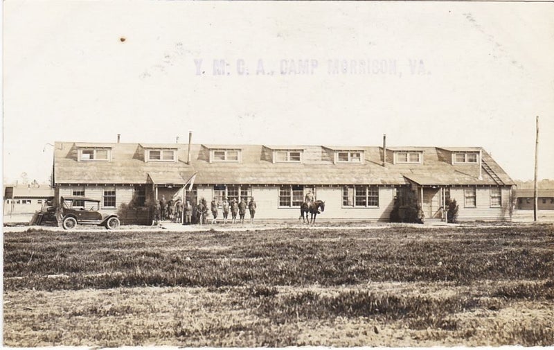 WWI MILITARY USA CAMP MORRISON REAL PHOTO POSTCARD Carousel 1