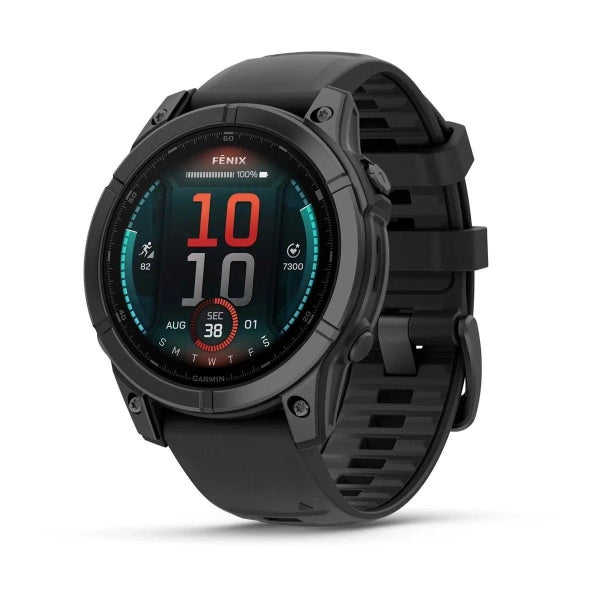 fenix E - 47 mm, AMOLED Slate Grey Steel with Black Silicone Band Carousel 1