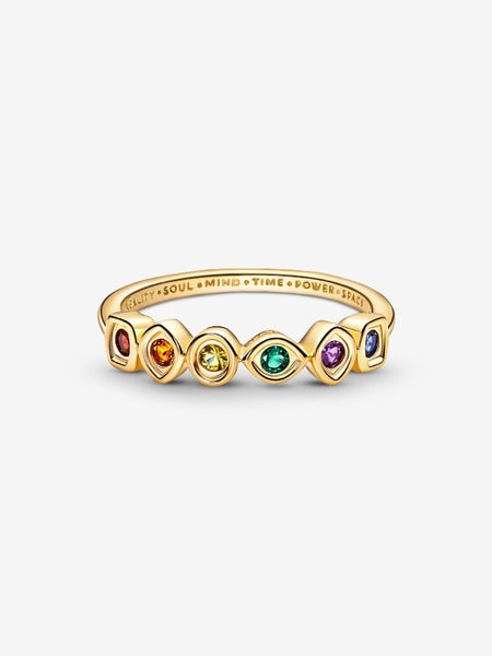 ***Pandora Marvel The Avengers Infinity Stones Ring Gold-plated Ring*** Carousel 1