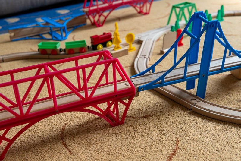 Wooden Train Set Toys Carousel 2