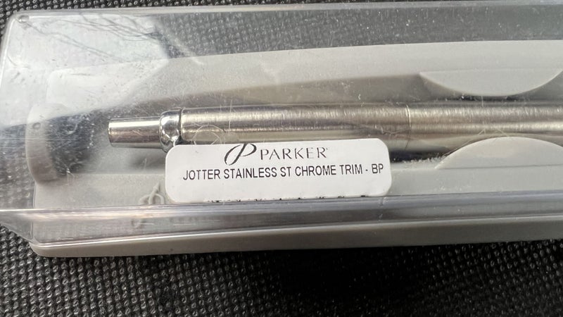 Parker Jotter Stainless Steel Chrome Trim Ball Point Pen - Lot W188 Carousel 2