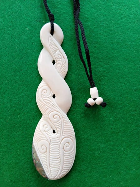 Bone Carving - Large Twist Pendant in Giftbox Carousel 2