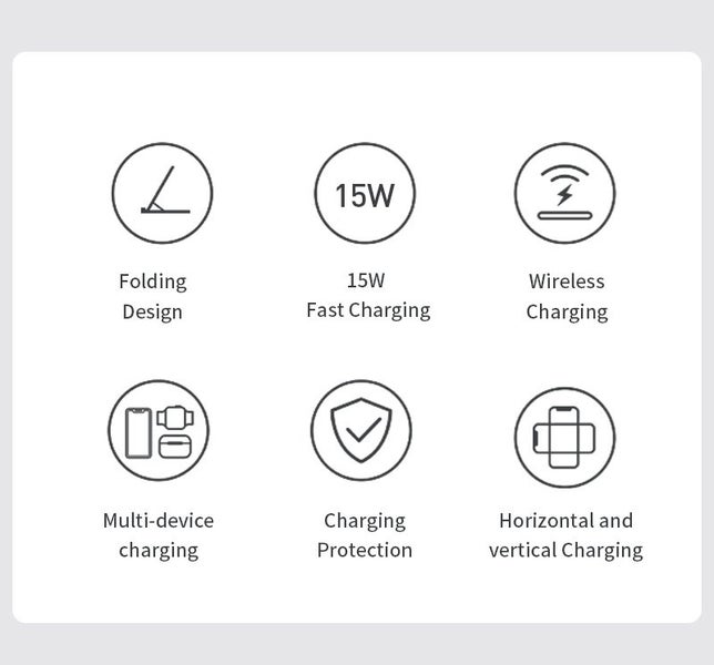 3 in 1 fast wireless Charger for Phone, Apple watch and Airpods. Carousel 2