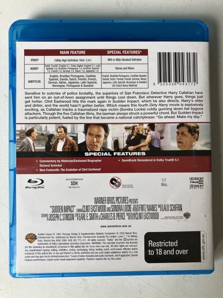 Clint Eastwood (Dirty Harry) - Sudden Impact Blu Ray Carousel 3
