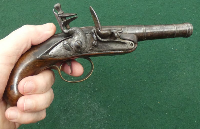 Antique Queen Anne Style FLINTLOCK PISTOL By Jonathan HIRST London 1760-1805 Carousel 1