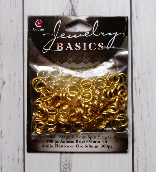 300x 6/8mm Gold Split Rings Carousel 1