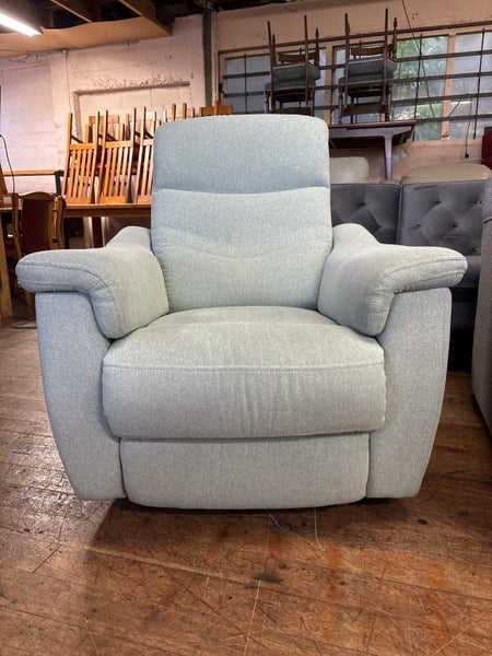 LA-Z-BOY Power Recliner in Fabric-Mineral Blue Carousel 1