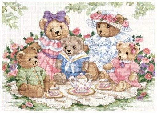 TEDDY TEA PARTY - Dimensions Carousel 1