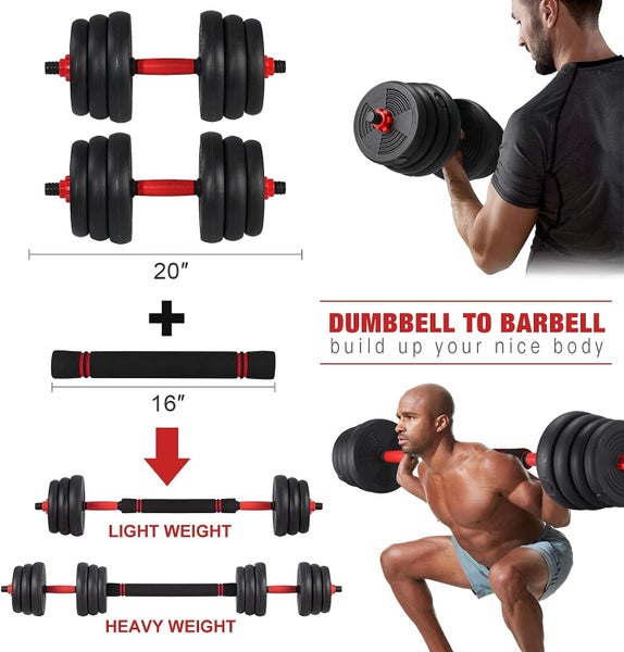 4 in 1 Adjustable Dumbbell Barbell Kettlebell Set 20Kg Carousel 6