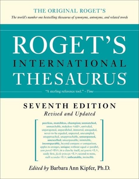 Roget's International ­Thesaurus 7th Edition By Barbara Ann Kipfer Carousel 1