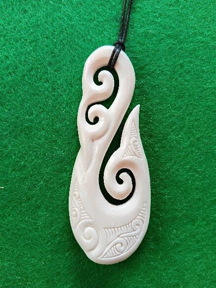 Medium Bone Carving Hook Pendant in Giftbox Carousel 1