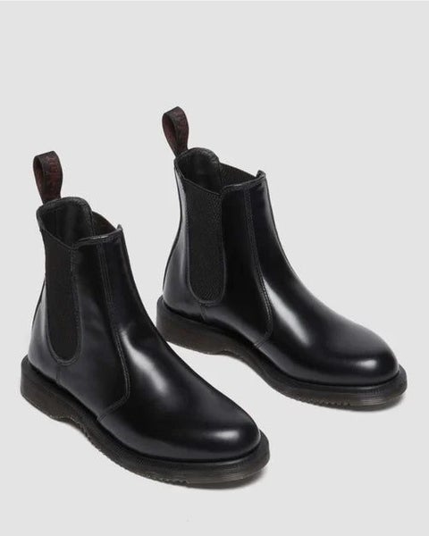 Dr. Martens Flora Chelsea Boot - Black Polished Smooth Carousel 1
