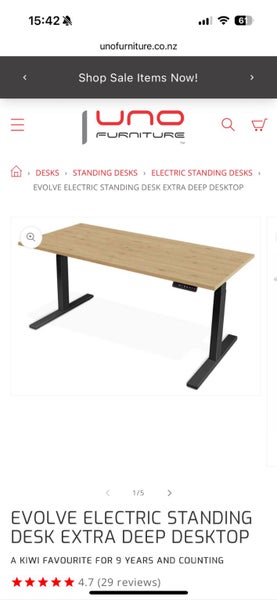 EVOLVE ELECTRIC STANDING DESK EXTRA DEEP DESKTOP Carousel 8