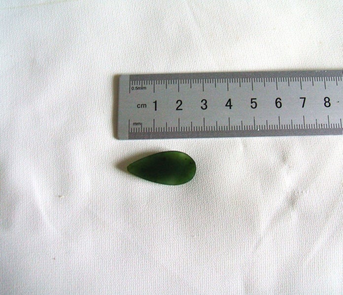 JEWELLERS ESTATE MUSEUM QUALITY ESTATE KAHURANGI GREENSTONE TEAR DROP CABOCHON Carousel 4
