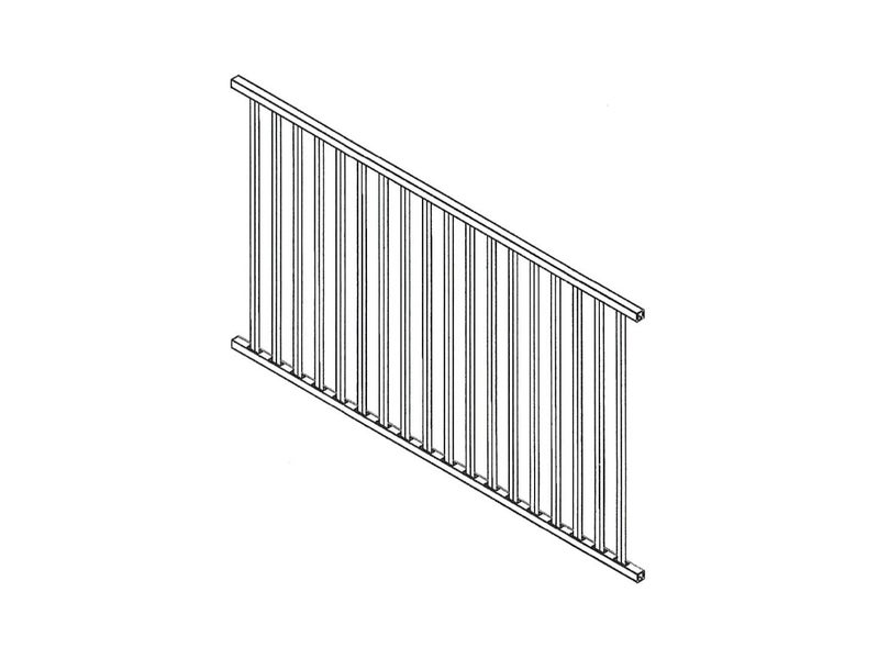 1200H x 2400L x 1 Pool Panel with post and Brackets Carousel 2