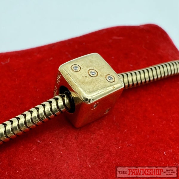 Michael Hill 10ct Yellow Gold Diamond Dice Charm Carousel 2