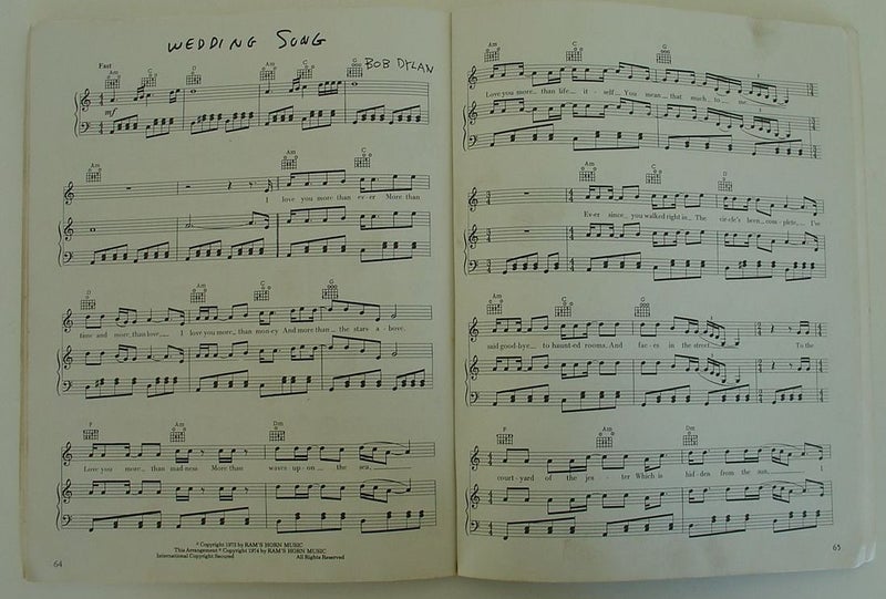 Bob Dylan Planet Waves Sheet Music Book Carousel 2