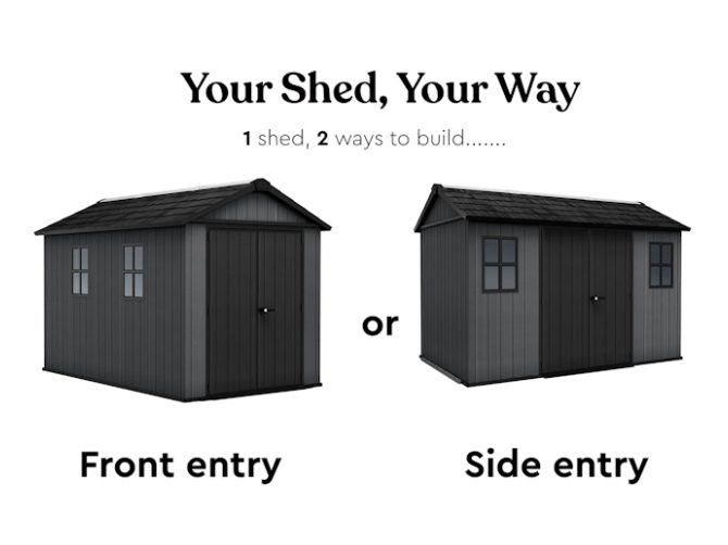 Keter Newton Plus 7.5x11 Shed 2.16m x 3.42m Grey Carousel 2