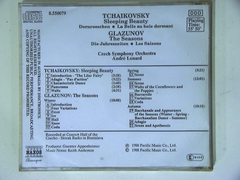 Tchaikovsky - Sleeping Beauty & Glazunov - The Seasons - Used CD Carousel 2