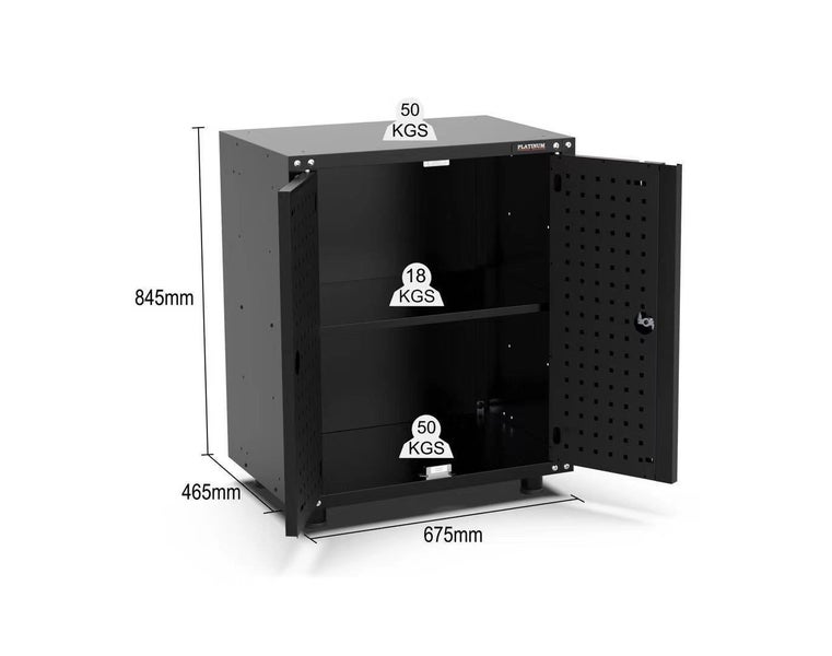 7 pieces garage storage system with stainless steel mobile tool chest workbench Carousel 11