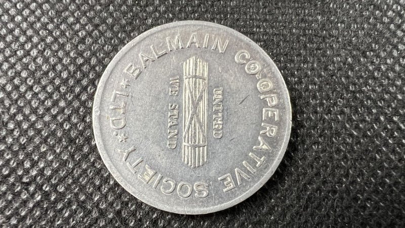 Rare & Early Balmain Co-operative Ltd One Loaf Token - Lot E290 Carousel 1