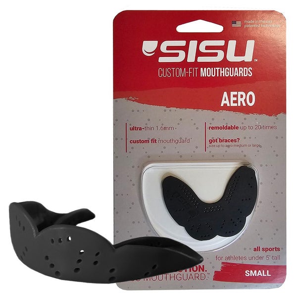 SISU Mouth Guard Aero SMALL - Black - Hockey, Soccer, Rugby & Other Sports Carousel 9