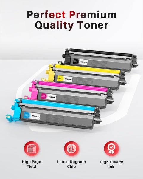 TN258XL Toner Cartridge For Brother MFC-L3755CDW MFC-L3760C MFC-L8390CDW * Black Carousel 1