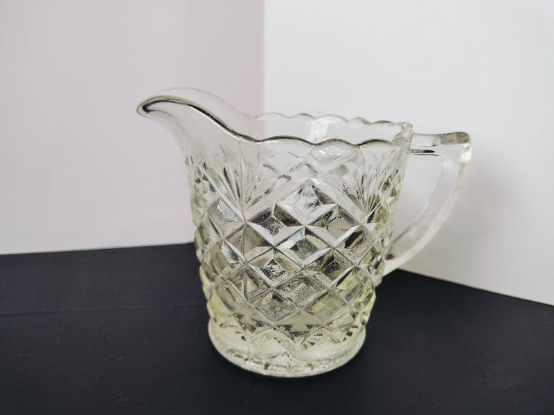 Vintage pressed glass creamer Carousel 2