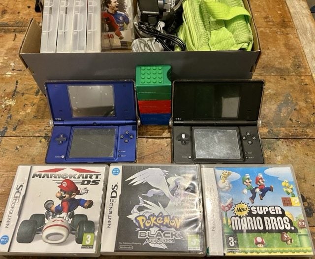 2x Nintendo DS Consoles + 10 games & accessories Carousel 1