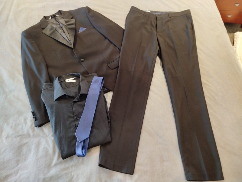 Laidlaw and Leeds black tailored suit Carousel 2