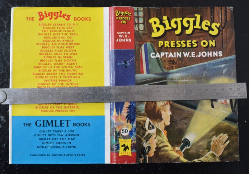 Biggles Presses On 1958 1st edition WE Johns in dustjacket Carousel 1