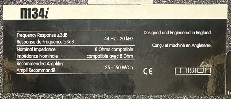Mission M34i Floorstanders 150w Carousel 3