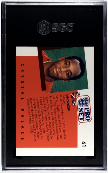 IAN WRIGHT ROOKIE CARD, 1990-91 Pro Set #61, SGC 8.5 - only 2 graded higher Carousel 2