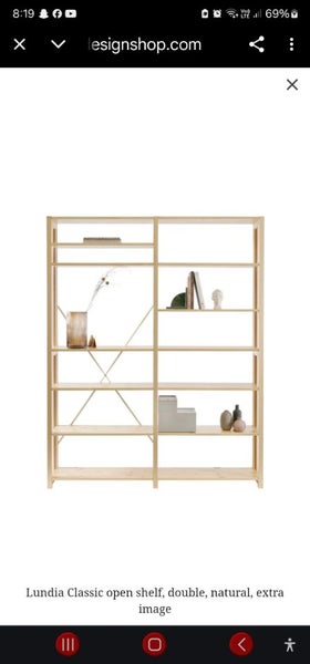 Lundia Shelving; open shelf; double; natural Carousel 8