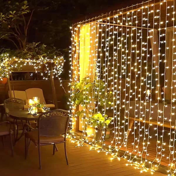 Connectable Backdrop Lights - 3m x 3m - 300 LED - 8 Mode - Solar Or Mains Power Carousel 2