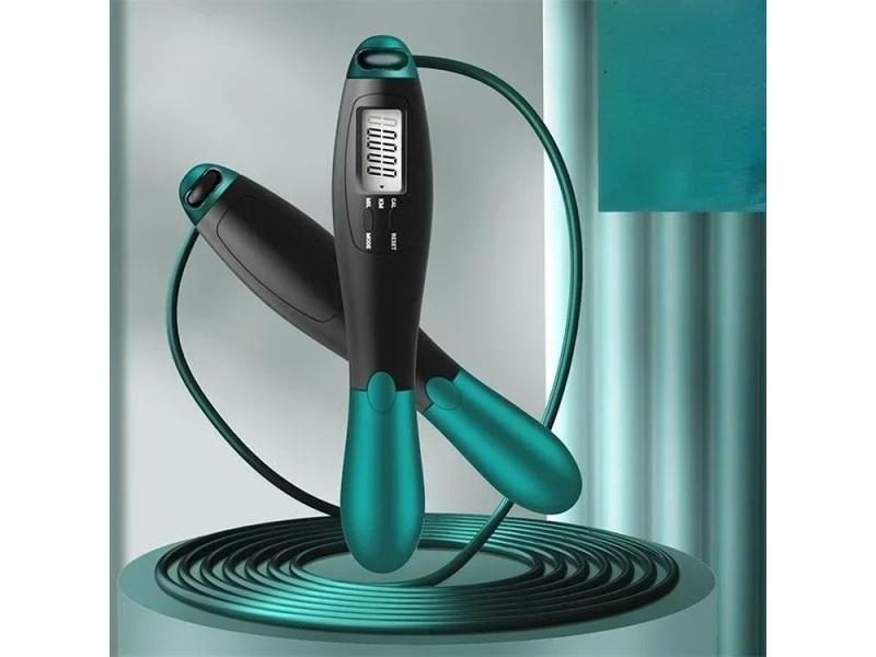 Counting Jump Rope Steel PVC Skipping Rope Exercise Cordless For Home Gym Carousel 1