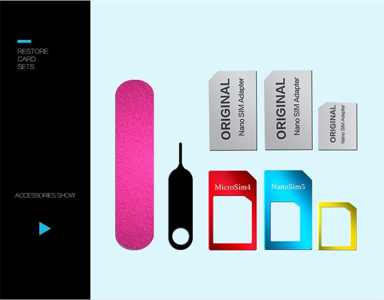 SIM Card Adapter Kit, Nano to Micro , Nano to Standard, Micro to Standard Carousel 3